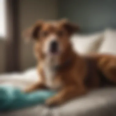 Post-Operative Recovery Post-operative care for a dog recovering from heart surgery.