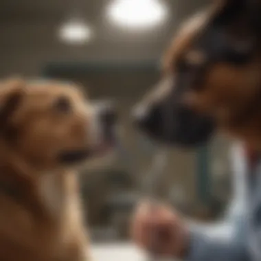 Surgery Consultation A veterinarian discussing surgery options with a pet owner.