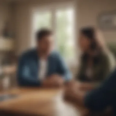 Guided Home Buying Decisions A couple discussing their home buying options with a real estate agent