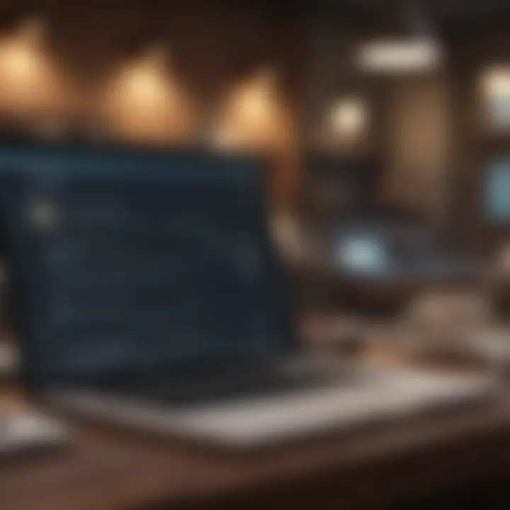 Individual using a laptop to apply for a bank account online