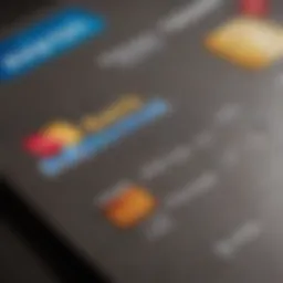 Close-up of a debit card placed on a digital devices interface showcasing the PayPal logo.