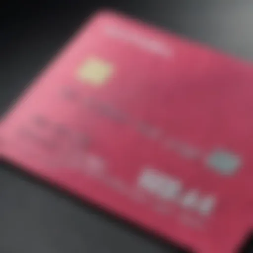 Close-up of a Victoria's Secret Visa Credit Card